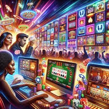 colorful slot game browsing scene suited to adult players using bdt 77